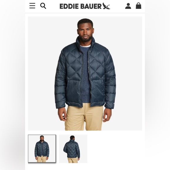 Eddie Bauer Men's CirrusLite Skylighter Down Jacket ✨ Storm Blue Size Medium - Picture 10 of 10